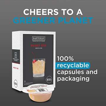 Bartesian 16-Pack Margarita Mixer Capsules for Cocktail Machine – Home Bar Mixology Cocktails Mix Pod Capsule Set To Use With the Bartesian Cocktail Drink Maker Machine