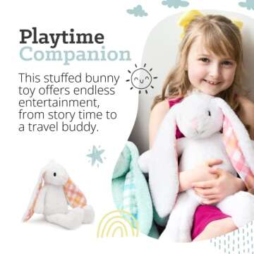 Plushible Easter Bunny Stuffed Animal, 18" (Snow White) - Plush, Soft Embroidered Stuffed Bunny Toy ...