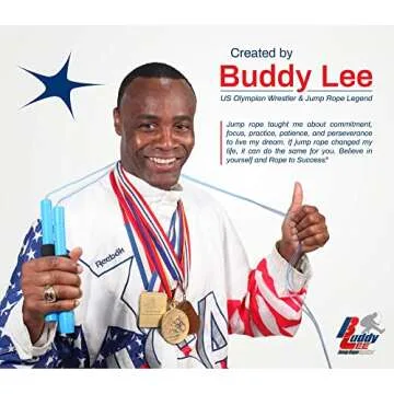 Buddy Lee Beaded Speed Jump Rope – Black/White, Bamboo Shaped Handles | Soft TPU Beads, High Density Nylon Rope | Perfect For Schools, Gym & Outdoor Jumping | Great for Rope Releases | Kids & Adults