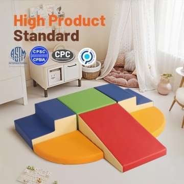 Soft PU Leather Toddler Climbing Blocks Set