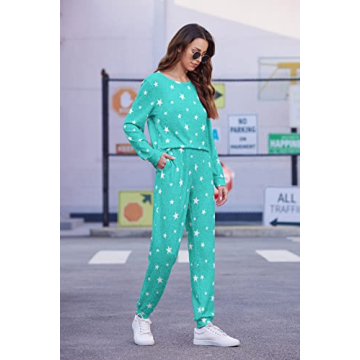 Ekouaer Soft Women's Pajama Set with Pockets