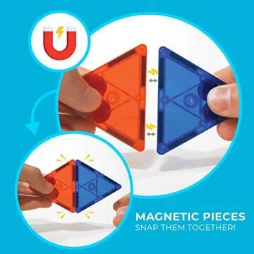 Tytan TILES 100-Piece Magnetic Tiles Building Set, 1000s of Creations, Race Cars, 3D Structures, Ergonomic Design, Kids’ STEM Toy, Architecture, Innovative Play, includes Storage Bag, Ages 3+