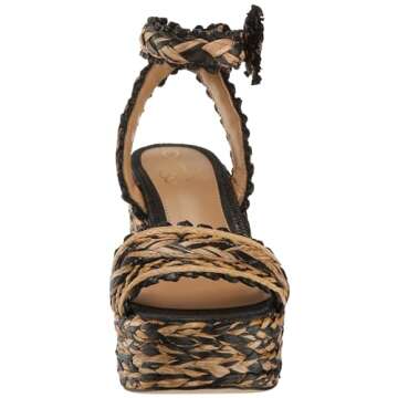 Sam Edelman Iliana Heeled Sandal Black/Natural 10.5 Medium