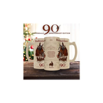 Budweiser 90th Anniversary Clydesdale Collector Stein Mug