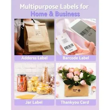 Phomemo Labels- 3 Rolls Thermal Clear Label- M110/M221/M220/M120/M200 Transparent Thermal Paper 1.57"x1.18"(40x30mm)- Sticker Label for Logo/Barcode/Stickers/Address Label