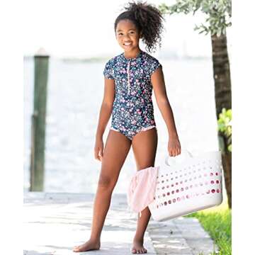 RuffleButts® Girls Rash Guard - Stylish Sun Protection