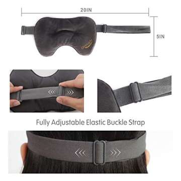 Cozynight Weighted Sleep Mask-Sleep Eye Masks for Sleeping-Eye Cover That Blocks Out Light to Help Relaxation and Night Sleep-Comfortable Blackout Sleeping Mask 0.8 lbs