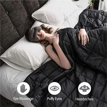 Cozynight Weighted Sleep Mask-Sleep Eye Masks for Sleeping-Eye Cover That Blocks Out Light to Help Relaxation and Night Sleep-Comfortable Blackout Sleeping Mask 0.8 lbs