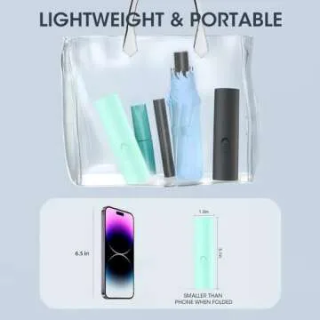 Andwing Handheld Fan Rechargeable, Mini Portable Fan Small Hand Fan, 3000mAh Battery Operated 22Hrs+ Makeup Eyelash Fan Personal Fan Gifts for Women Girls Men Travel Indoor Outdoor (Green)