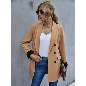 Stylish SheIn Women's Khaki Blazer for Every Occasion