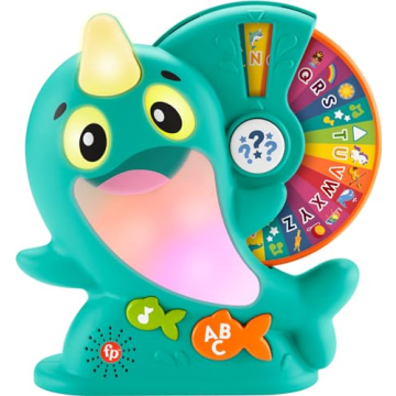 Fisher-Price Toddler Toy Linkimals Learning Narwhal Game for Ages 18+ Months, Compatible Only with L...