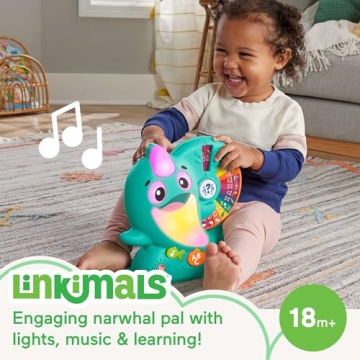 Fisher-Price Linkimals Learning Narwhal - Fun & Educational Toy
