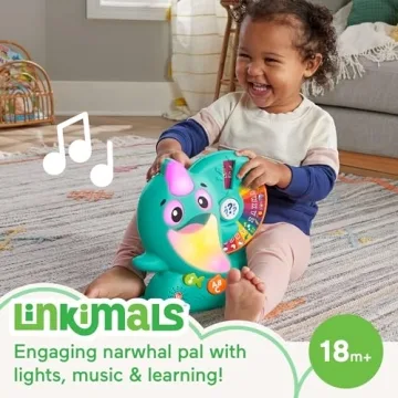 Fisher-Price Linkimals Learning Narwhal - Fun & Educational Toy