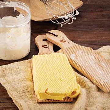 Farm to Table Natural Wood Butter Paddles Set – Gourmet Kitchen Essentials