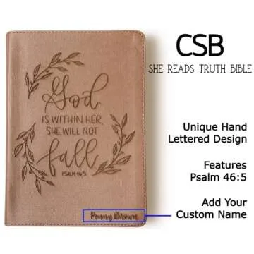 CSB, She Reads Truth Bible, Rose Gold, Hand Lettered and Engraved, Custom Name Engraving Available, Personalized Gift for Birthday, Graduation, Baptism, Wedding or Anniversary