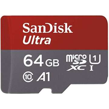 [Older Version] SanDisk 64GB Ultra MicroSDXC UHS-I Memory Card with Adapter - 100MB/s, C10, U1, Full...