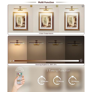 Joossnwell Wireless Picture Light with Remote Control