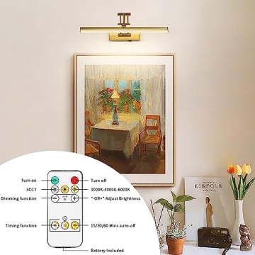 Joossnwell Wireless Picture Light with Remote Control