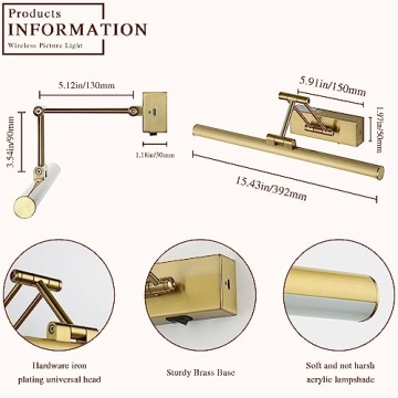 Joossnwell Wireless Picture Light with Remote Control