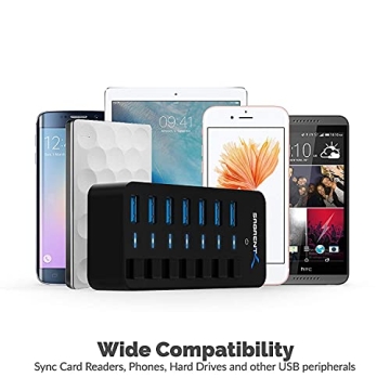 Sabrent 36W 7-Port USB Hub with Individual Power Switches