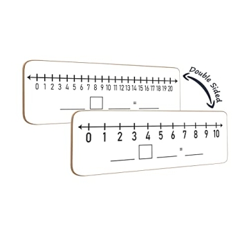 2 Pack Dry Erase Number Line Board for Students 0-10 and 0-20