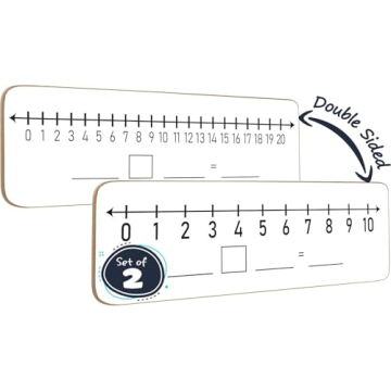 Premium Dual-Sided Number Line Board for Students 2 Pack