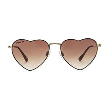 Foster Grant Heart Sunglasses - Stylish UV Protection 54mm