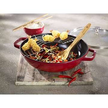 STAUB Cast Iron Perfect Pan, 4.5-quart, Cherry