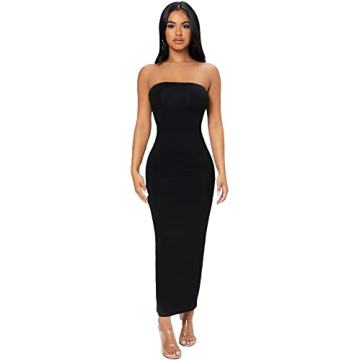 Verdusa Women's Strapless Bodycon Dress - Elegant & Bold for Every Event