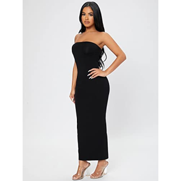 Verdusa Strapless Bodycon Dress Elegant Bold Party Wear