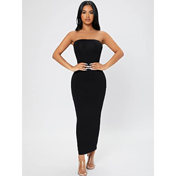 Verdusa Strapless Bodycon Dress Elegant Bold Party Wear