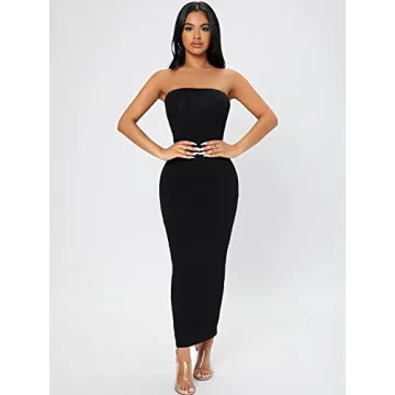 Verdusa Strapless Bodycon Dress Elegant Bold Party Wear