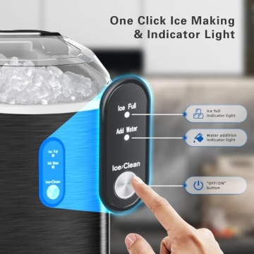 Countertop Nugget Ice Maker with Self-Cleaning Feature