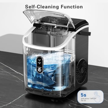 Countertop Nugget Ice Maker with Self-Cleaning Feature