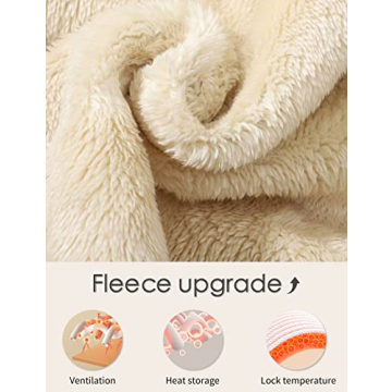 Gihuo Women's Sherpa Lined Sweatpants Winter Warm Fleece Lined Sweatpants with Pockets Fleece Jogger Pants Athletic (2# Light Grey, X-Small)