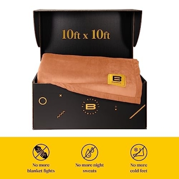 Big Blanket Co Original Stretch Camel 100 Sq Ft Giant Family Blanket