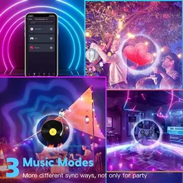 addlon 48FT LED Outdoor String Lights, RGBW Smart String Lights with Alexa, App and Remote Control, Waterproof Patio Lights with Color Changing Shatterproof Bulbs, ETL Listed, for Backyard, Party