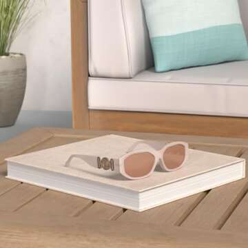 mosanana Rectangle Sunglasses for Women and Men Brown Irregular Tracer