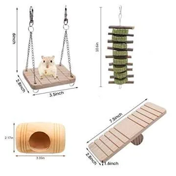 Hamster Chew Toys - Natural Wooden Accessories for Pets