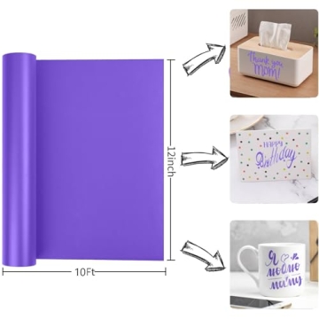 Prime Vinyl Permanent Vinyl Roll - 12"x10FT Matte Purple