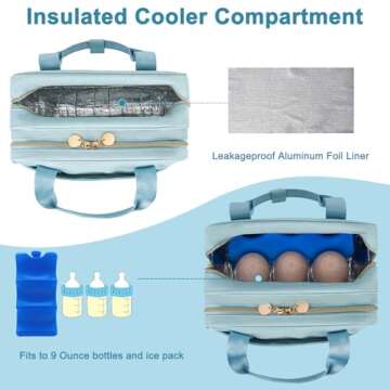 Stylish & Functional Wearable Breast Pump Bag with Cooler, Ideal for Busy Moms