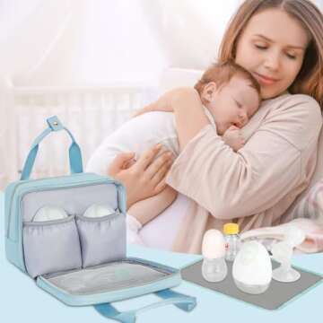 Wearable Breast Pump Bag with Cooler for Nursing Moms