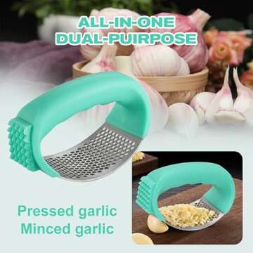 Stainless Steel Garlic Presser Rocker for Easy Crushing
