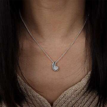 2 Pcs Conch Snail Shell Pendant Necklaces - New Gold Silver Shell Necklace Spiral Swirl Sea Snail Ne...