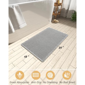 Upgraded Waffle Bath Mat for Comfort and Safety
