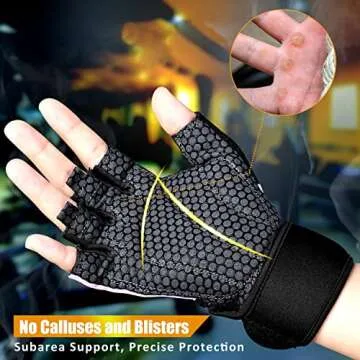 Ihuan Breathable Weight Lifting Gloves with Wrist Support
