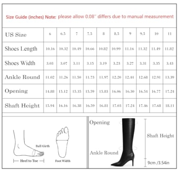 Stylish Easyfox Tall Black Boots for Women – Trendy Knee Highs