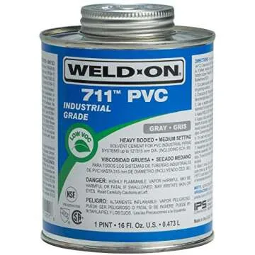 Weld-On 10121 Heavy-Bodied PVC Cement - Medium-Setting, 1 Pint