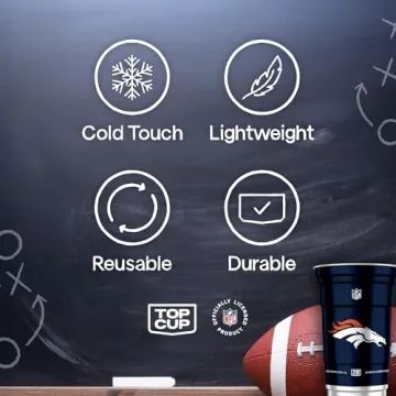 NFL Denver Broncos Reusable Aluminum Cups for Game Day