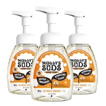 Molly's Suds Foaming Hand Soap with Aloe and Coconut Oil | Gentle & Moisturizing Clean | Pack of 3